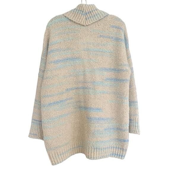 Anthropologie Pilcro OVERSIZED Cardigan Sweater Womens XS Beige Blue Cozy $198 - Picture 8 of 11